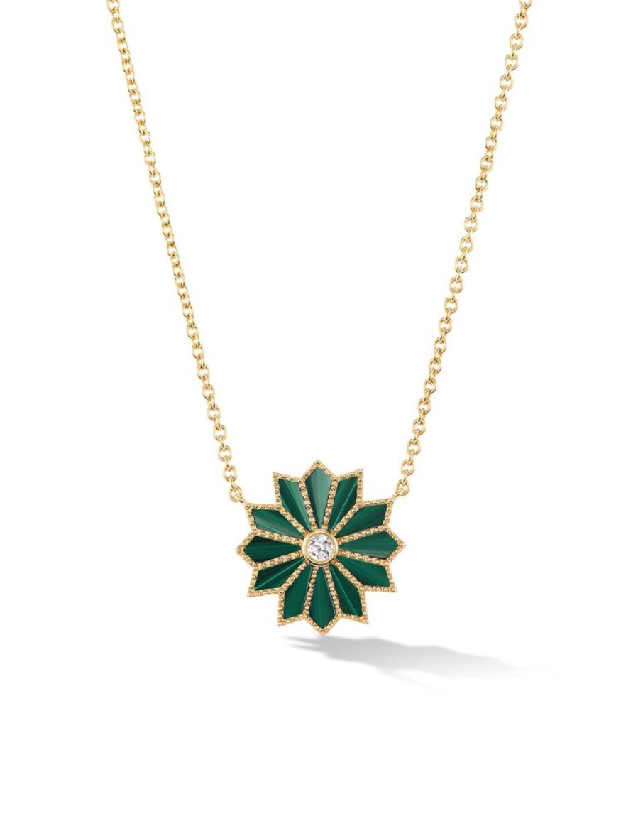 Bijoux Orly Marcel | Mini Collier Incruste De Fleurs Sacrees