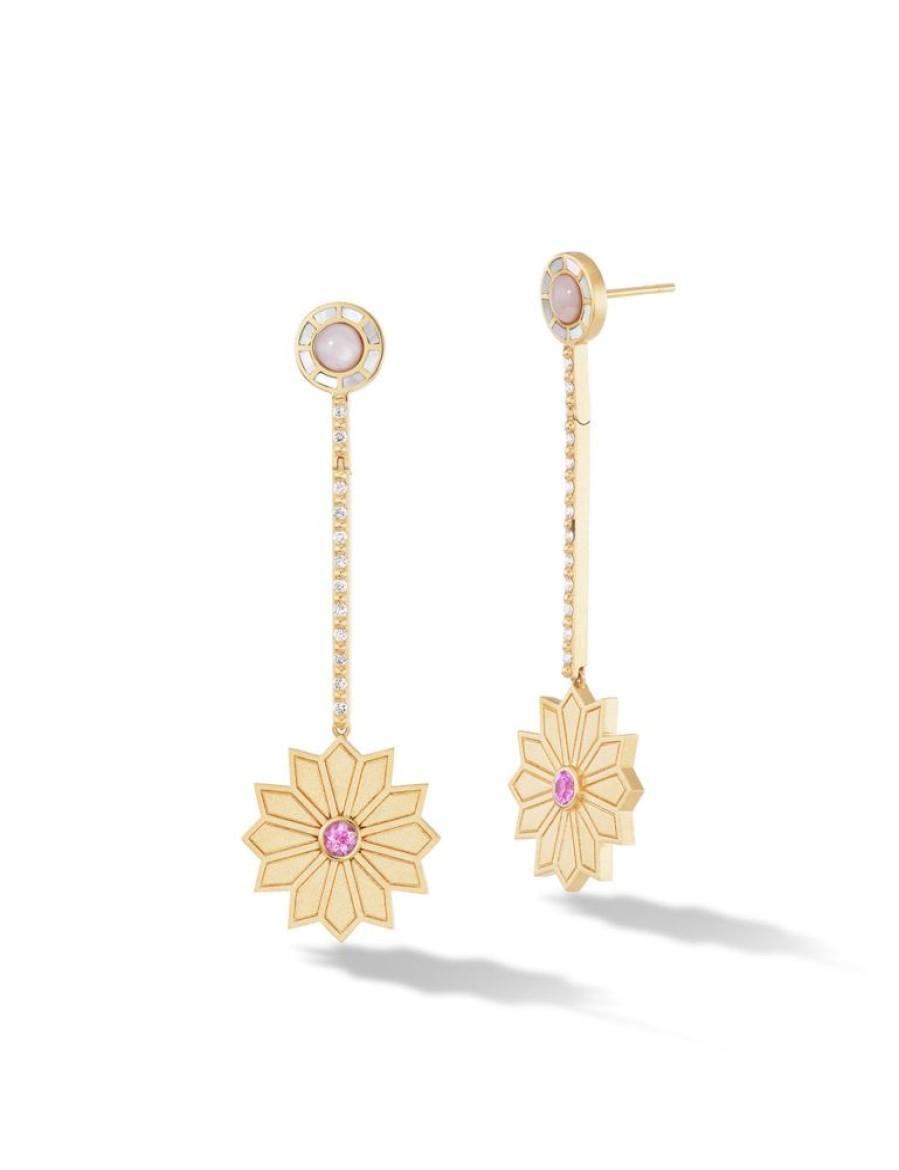 Bijoux Orly Marcel | Boucles D'Oreilles Barre De Fleurs Sacrees