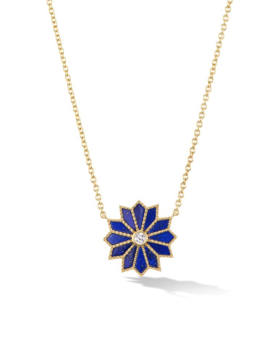 Bijoux Orly Marcel | Mini Collier Incruste De Fleurs Sacrees