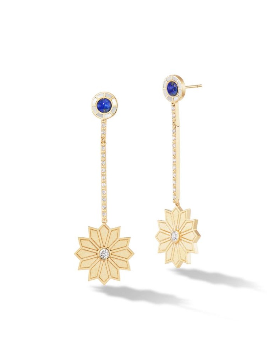 Bijoux Orly Marcel | Boucles D'Oreilles Barre De Fleurs Sacrees