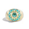 Bijoux Orly Marcel | Bague Incrustee De Dome De Mandala De Temple