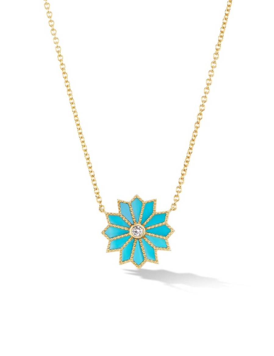 Bijoux Orly Marcel | Mini Collier Incruste De Fleurs Sacrees