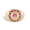 Bijoux Orly Marcel | Bague Incrustee De Dome De Mandala De Temple