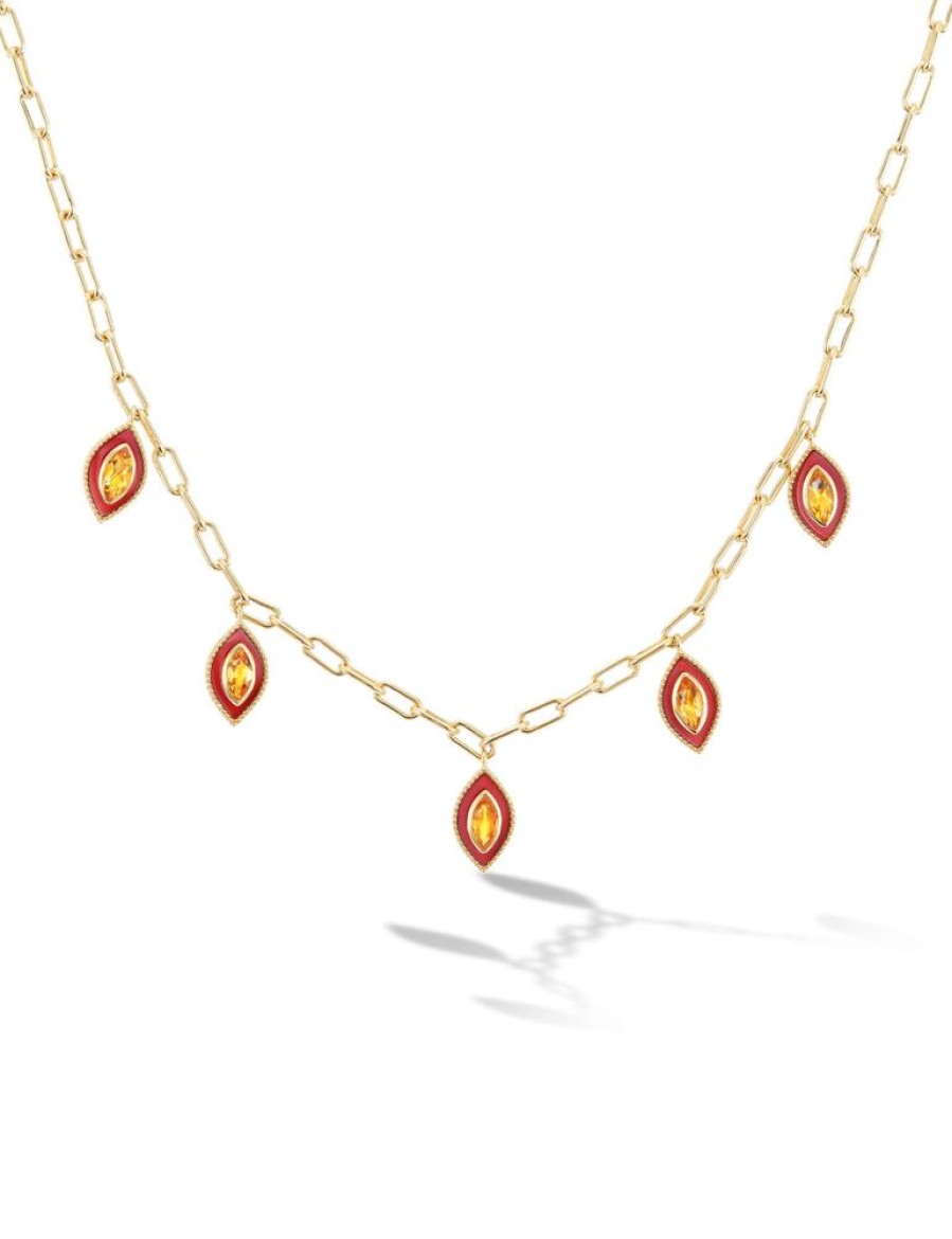 Bijoux Orly Marcel | Collier Pendentif Oeil De Marquise